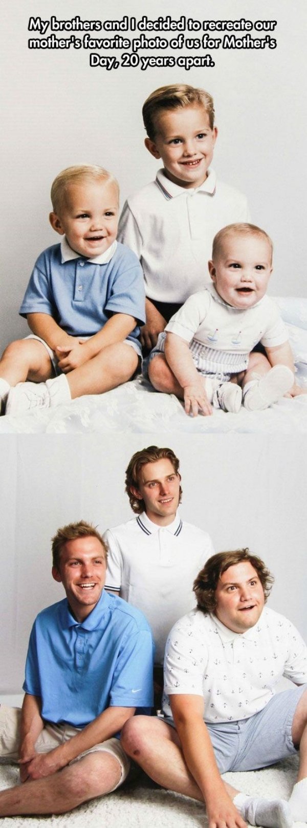 family photos then now same recreated funny 3 Then & now images prove that some people never change (40 Photos)