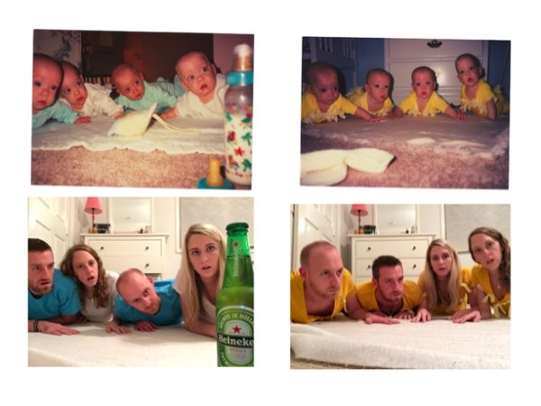 family photos then now same recreated funny 23 Then & now images prove that some people never change (40 Photos)
