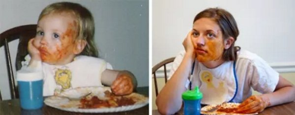 family photos then now same recreated funny 16 Then & now images prove that some people never change (40 Photos)