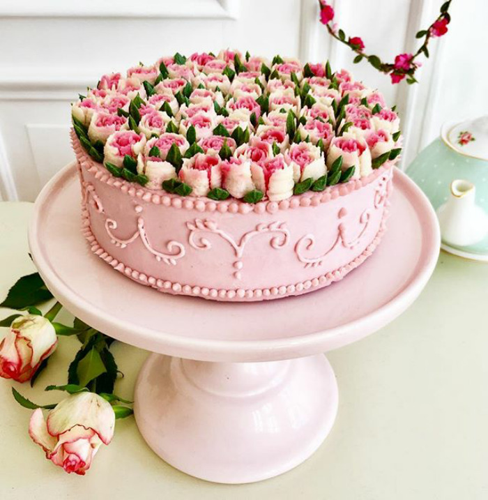 Floral Vegan Cake