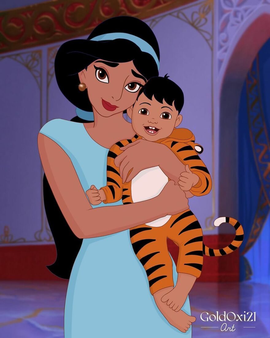 迪士尼公主當媽媽