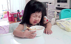 sad baby crying eating mondays