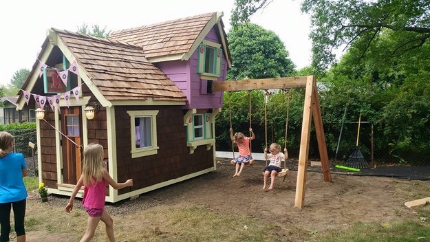 Leavitt worked as a landscaper for eight years before starting Charmed Playhouses. "One thing that I noticed is that in all these yards there were never really spaces that kids could go and enjoy," he told BuzzFeed Canada.