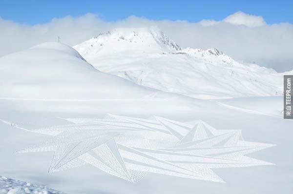 These delicate patterns were created in the beautiful  Savoie Valley in France, overlooking Mont Blanc.