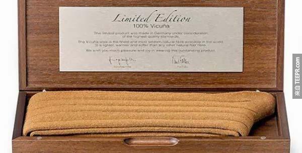 襪子: $10萬的 Vicuna 頂級襪子...有多頂級呢? 可能要你夠有錢了之後才會知道...