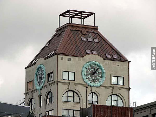 From the outside, it looks just like a normal clock tower...