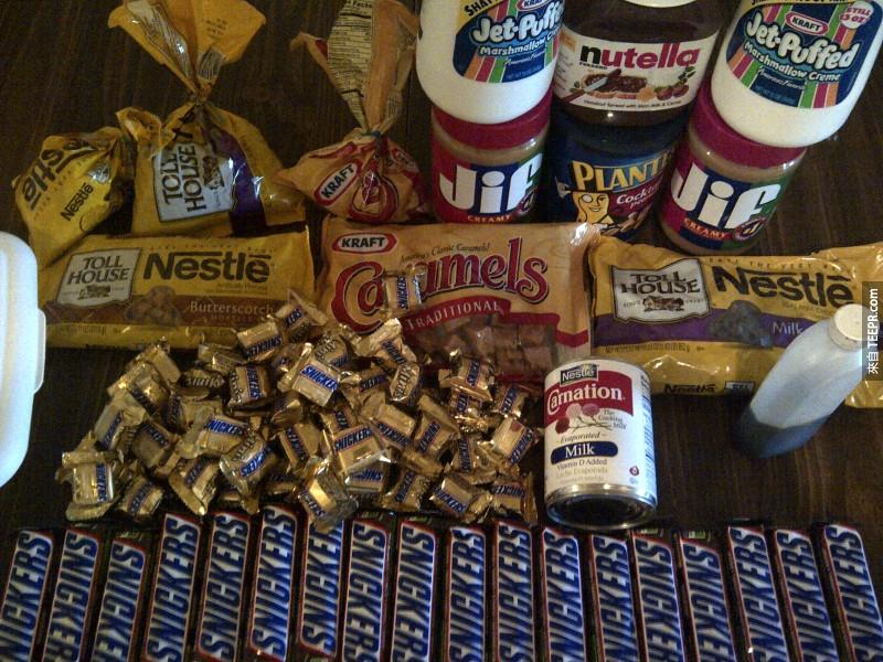 Before starting this diabetes inducing undertaking, you'll need candy, and some more candy. All the candy seen here basically.