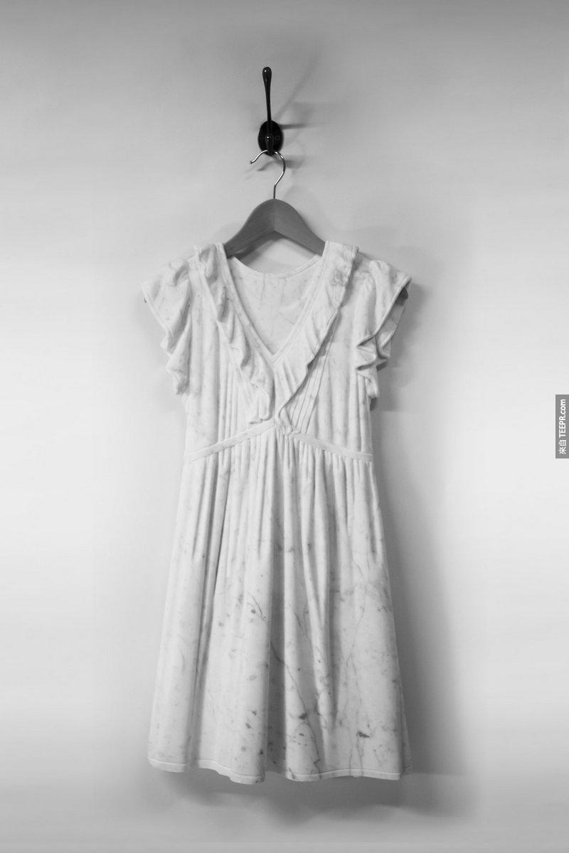 Airy Dresses Carved From Marble by Alasdair Thomson sculpture marble fashion clothing 