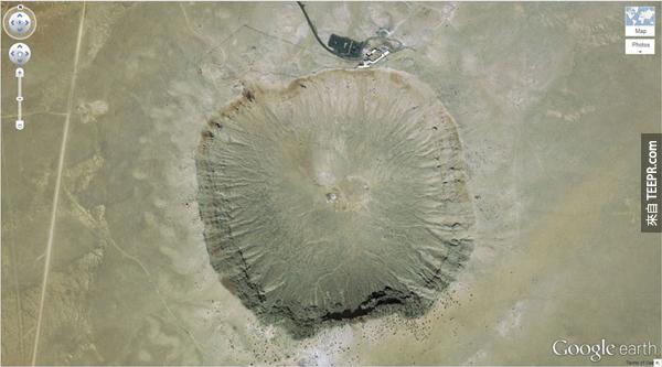 26.) 巴林杰陨石坑 (35.027185, -111.022388) 温斯洛，亚利桑那州