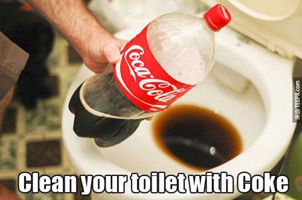 18.) A cheap (but sort of gross) way to clean your toilets.