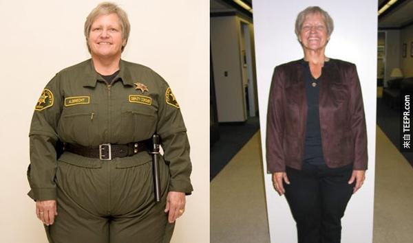 5.) Maureen Albrecht (56歲 - 來自阿卡迪亞，加州) – 減掉50公斤。