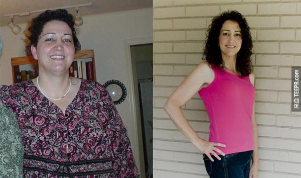 6.) Charlotte Siems (49歲 - 來自 斯蒂爾沃特，俄克拉荷馬州)  – 減掉51公斤。