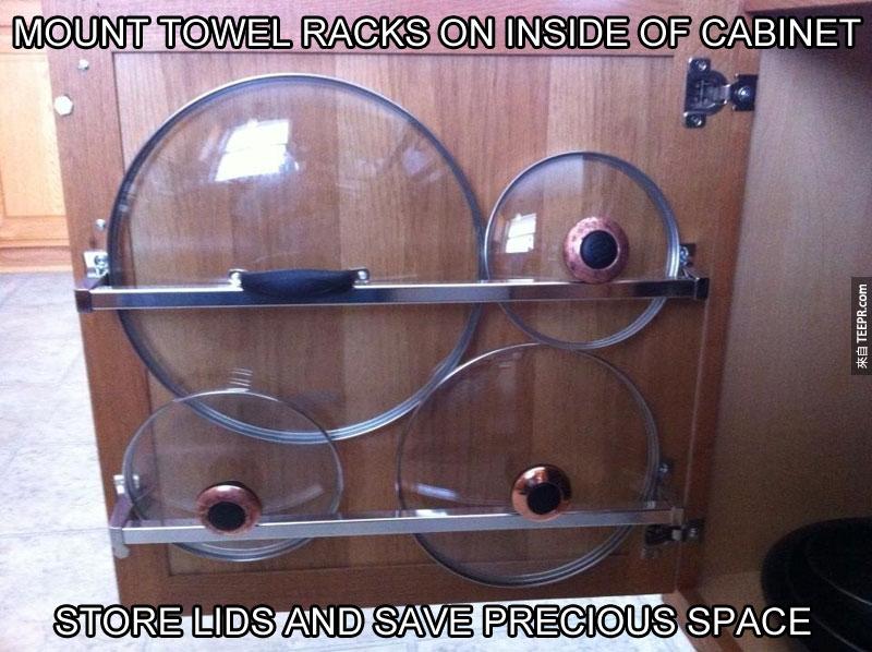 4.毛巾架可以用來減少你這麼多機櫃空間