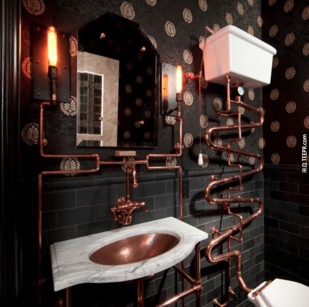 3. 蒸汽龐克（Steampunk）廁所