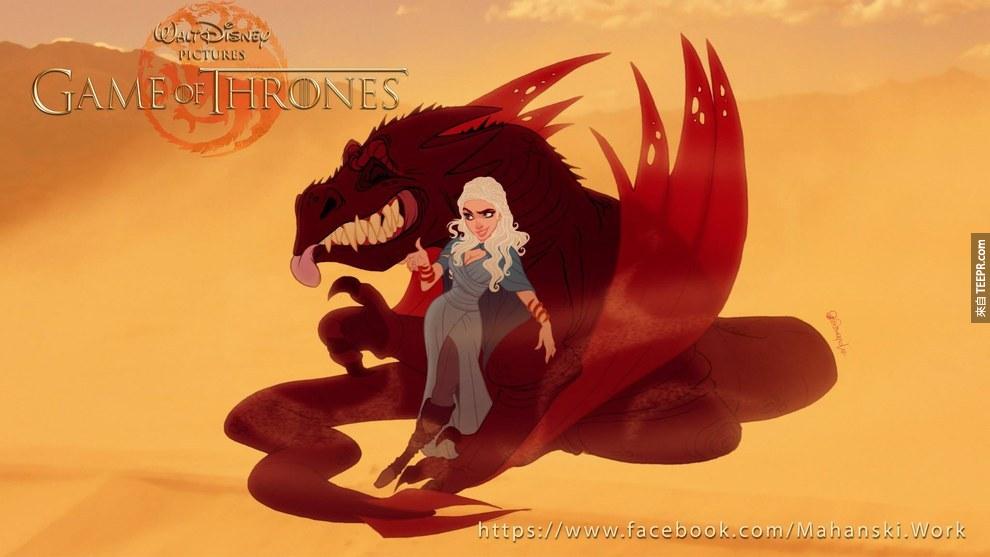 Daenerys and dragon.