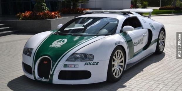 1. 最近新加入警隊的 Bugatti Veyron (大約要價6300萬台幣，算是全世界其中最貴的車子)