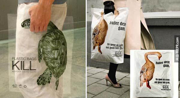 25.) 塑胶袋是杀动物凶手。