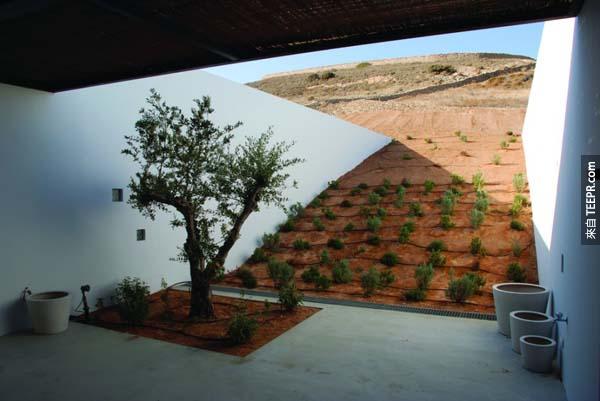 這個建築物坐落在沙漠當中，超級隱密而且還很環保喔！