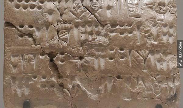 16.) 原始埃兰文(Proto-Elamite):这些文字出现在西元前2900年前的伊朗南部。到今天人们还不知道这些文字的含意。