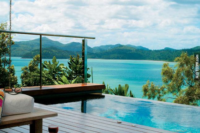 #24. 位在澳洲的誇里阿酒店（Qualia hotel），可以俯瞰大堡礁。