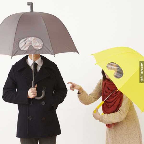 5.) 如果你拥有这个雨伞，你一定不会被淋湿，而且看起来还会可爱呢！