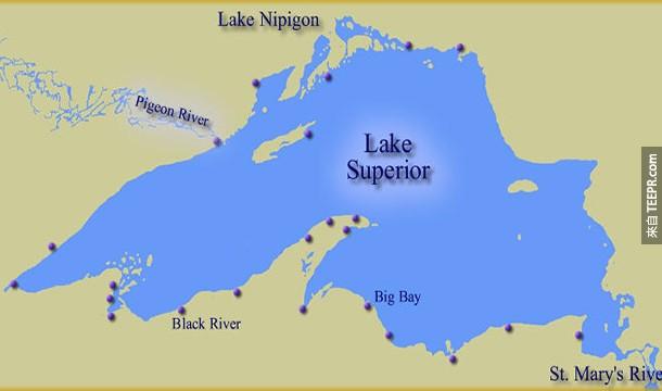 20.) 蘇必略湖的水足以覆蓋整個北美和南美洲。