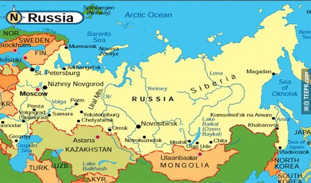 23.)北韓和挪威，只隔了一個國家，那就是俄羅斯！