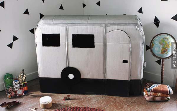 1.) 小型露營車，擺在房間裡當裝飾真可愛～