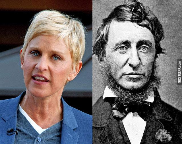 2. 艾伦·狄珍妮和 (Ellen DeGeneres) and 亨利·大卫·梭罗 (Henry David Thoreau)