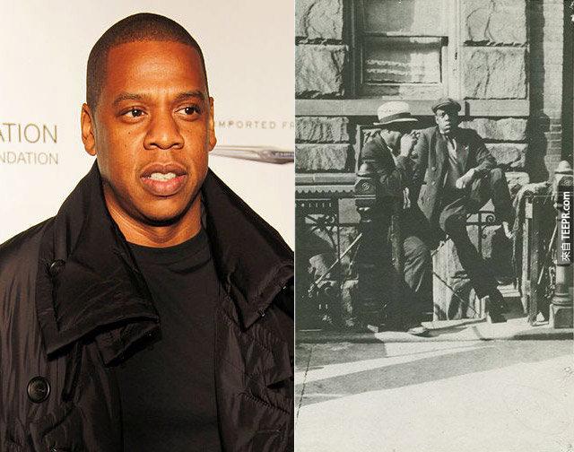 8. Jay Z 和一個紐約哈林區的男子。