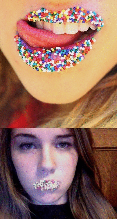 Rainbow Sprinkle Lips