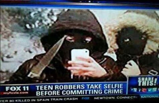 10.) At least their selfie is why they got caught.