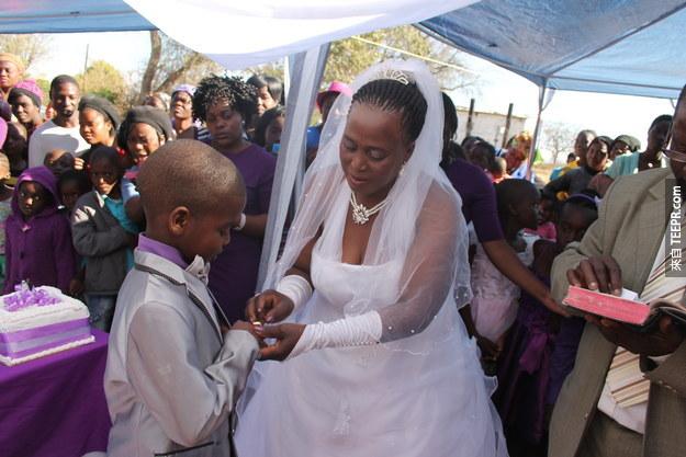 This is Saneie Masilela and his bride, Helen Shabangu, at their second ritual marriage ceremony in Kildare Village, Mpumalanga, South Africa.