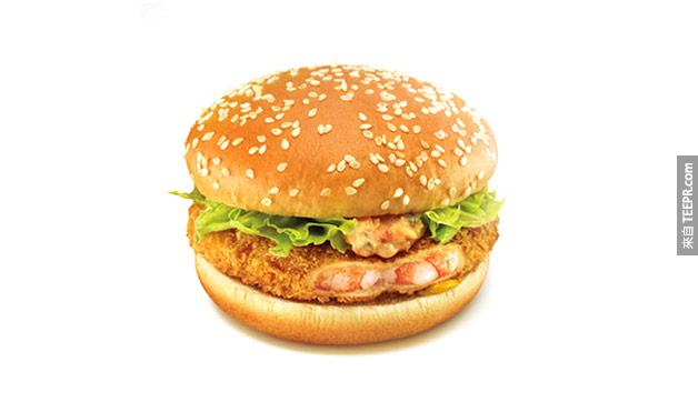 3. Japanese McDonalds feature this prawn-patty sandwich.