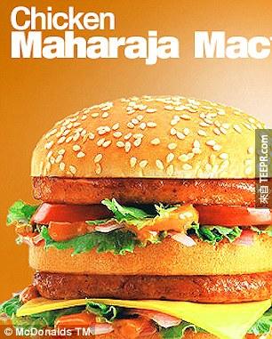 20. For the meat eating Indian fast food fans, the Maharaja Mac is basically a spicy chicken version of the Big Mac. (Sorry, no beef fans, none of that here.)