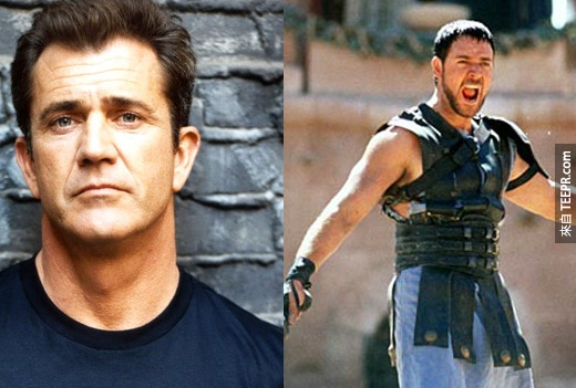 10. 想像梅爾·吉勃遜(Mel Gibson)當神鬼戰士(Gladiator)的主角？其實蠻適合的啦！