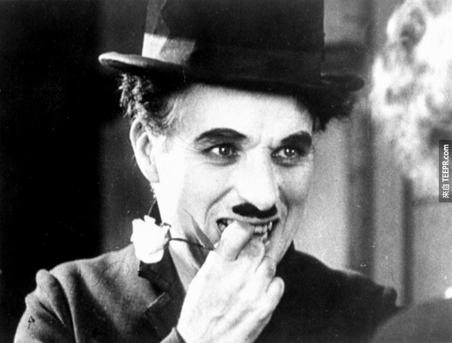 13. 查理·卓别林(Charlie Chaplin)曾经参加一个长得像卓别林的比赛，得了第3名。(等等，评审到底有什么问题啊！)