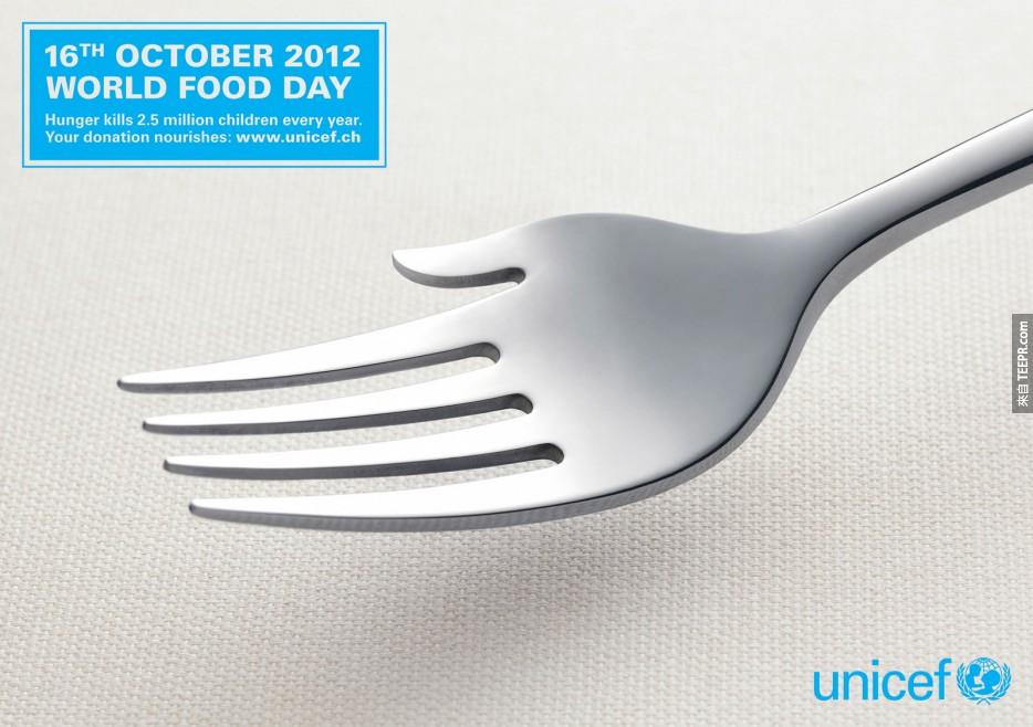 17. 世界糧食日：每年有250萬個兒童死於飢餓，你的贊助會滋養他們。