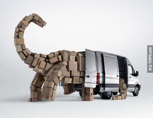 Volkswagen Crafter廂型車(顯示恐龍也裝的下！)