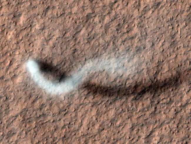 火星上的沙塵暴。