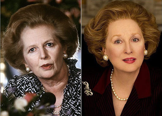 13.) 在電影《鐵娘子》中，梅莉史翠普（ Meryl Streep ）飾演英國右翼政治家、第49任英國首相柴契爾夫人（ Margaret Thatcher ） 。