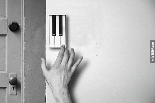 18.) Piano doorbell.