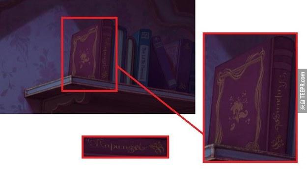 A copy of Rapunzel sits on the shelf in Charlotte's room in The Princess and the Frog , in reference to Tangled being Disney's next movie.