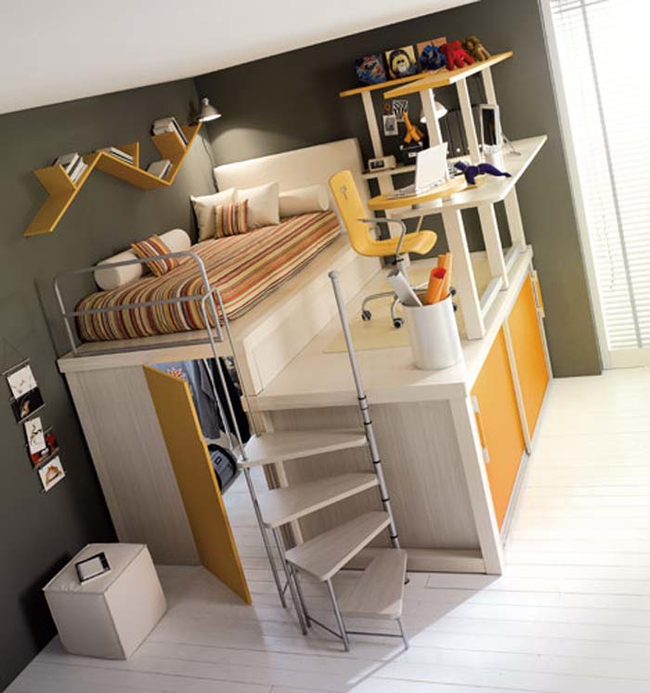 24.) It's a bed, closet, and office all rolled into one.