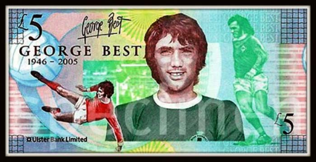 14. 北愛爾蘭(Northern Ireland)：佐治·貝斯(George Best)的鈔票