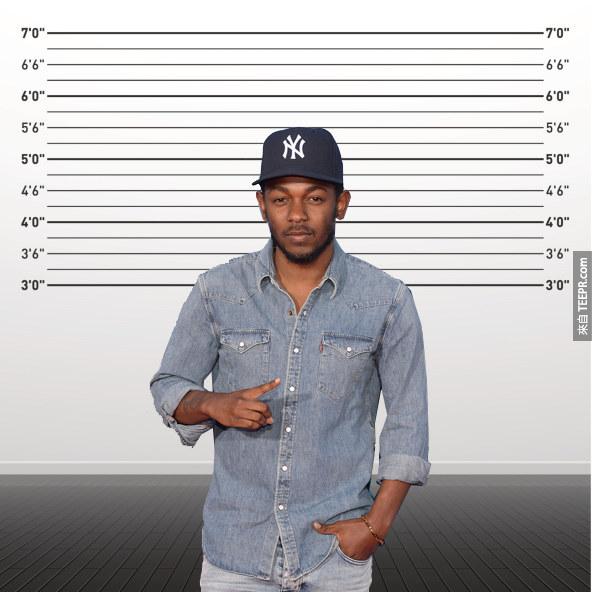 11. 肯德里克·拉马尔(Kendrick Lamar)：身高168cm