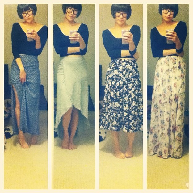 ...and every skirt becomes a maxi skirt.