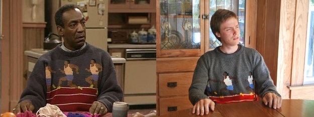 16. 她幫她男朋友織了一件跟電視劇《Cosby》一樣的毛衣。