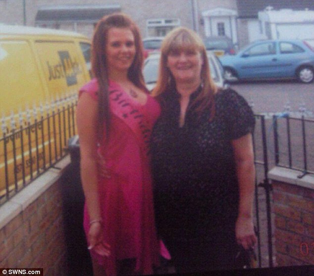 'I'm watching over you, you'll get thought this, you'll be all right': Ms Emerson (left) received the reply a day after she sent a text to her dead grandmother (right)