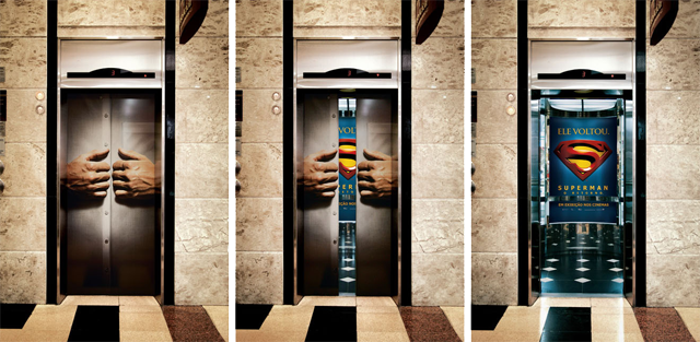 13. 电影《超人》(Superman)：善用电梯来变身。